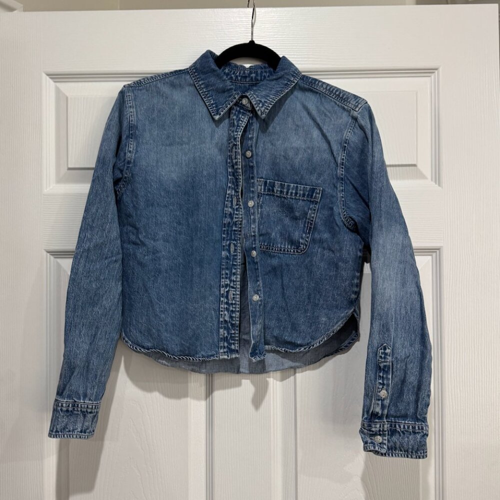 Universal Thread Size Small Cropped Jean Shirt